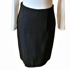 RENUAR Black Stretch Tailored Pencil Skirt Size 6